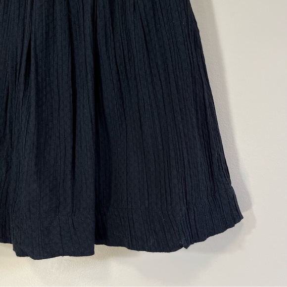 Ann Taylor LOFT Summer Stroll Skirt | Pleated Textured Black Mini Skirt - Picture 4 of 12